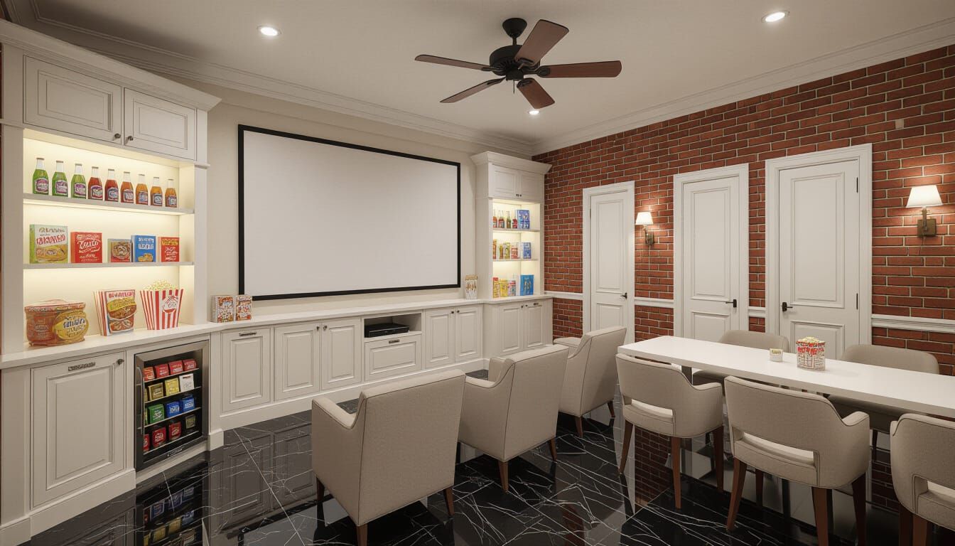 Victorian Movie Room with Elegant Ambiance