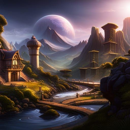 Fantastical Eternia Concept Art in Deep Color