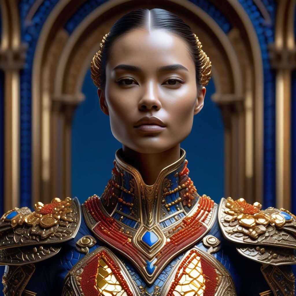 Renaissance Woman in 3D Printed Armor