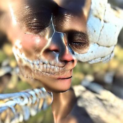 Detailed Human Skeleton Anatomy Illustration