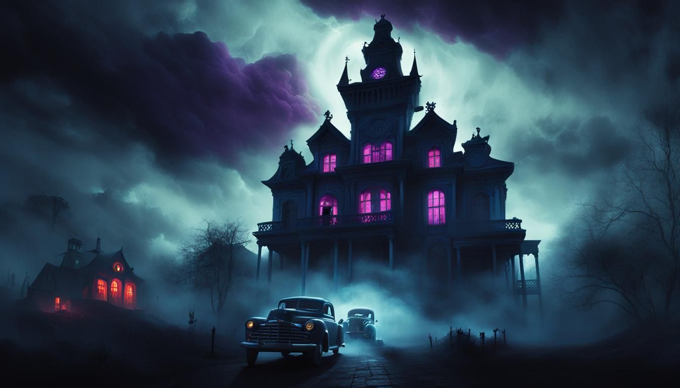 Demons Crash a Magic Truck: Surreal Digital Art