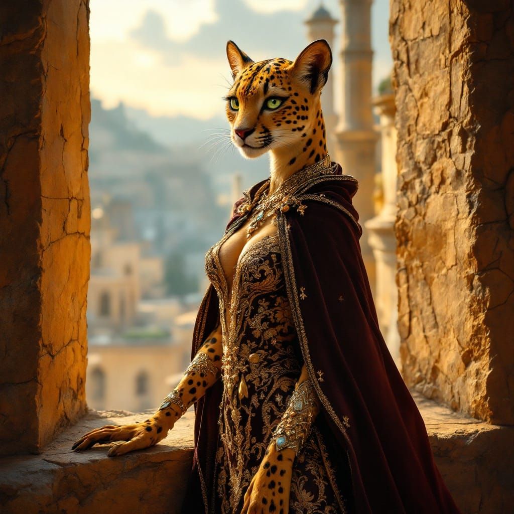 Mystical Leopardess in Tabaxi Court