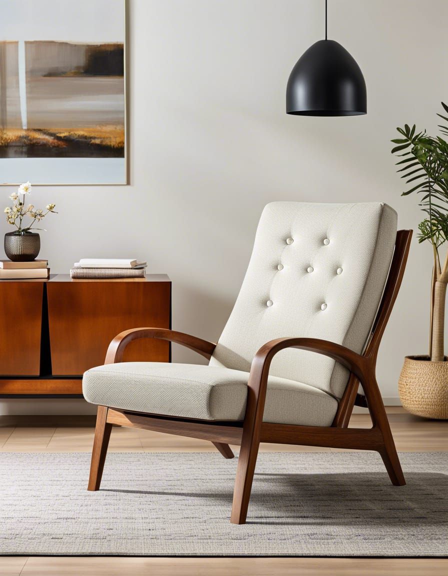 Comfortable Modern Chair in Cozy Living Room Photo