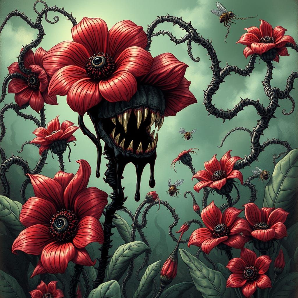 Carnivorous Garden of Grotesque Delights