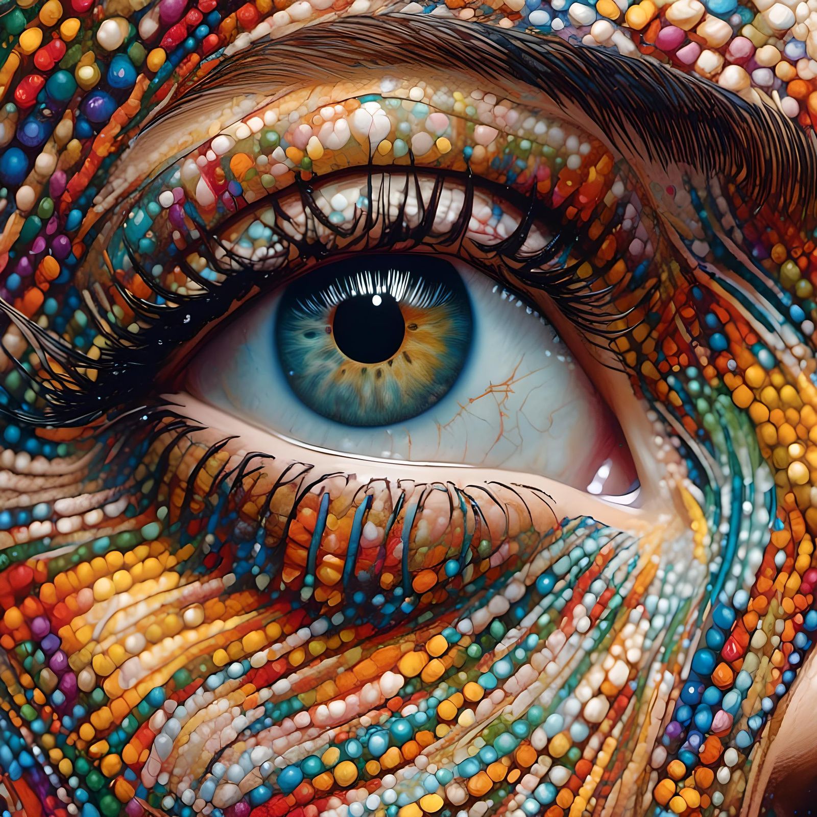 Close up exotic top model eye