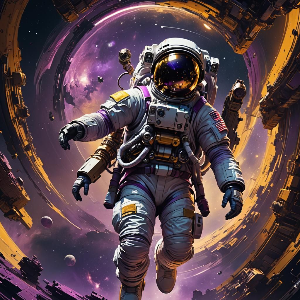 Astronaut in Space Digital Art
