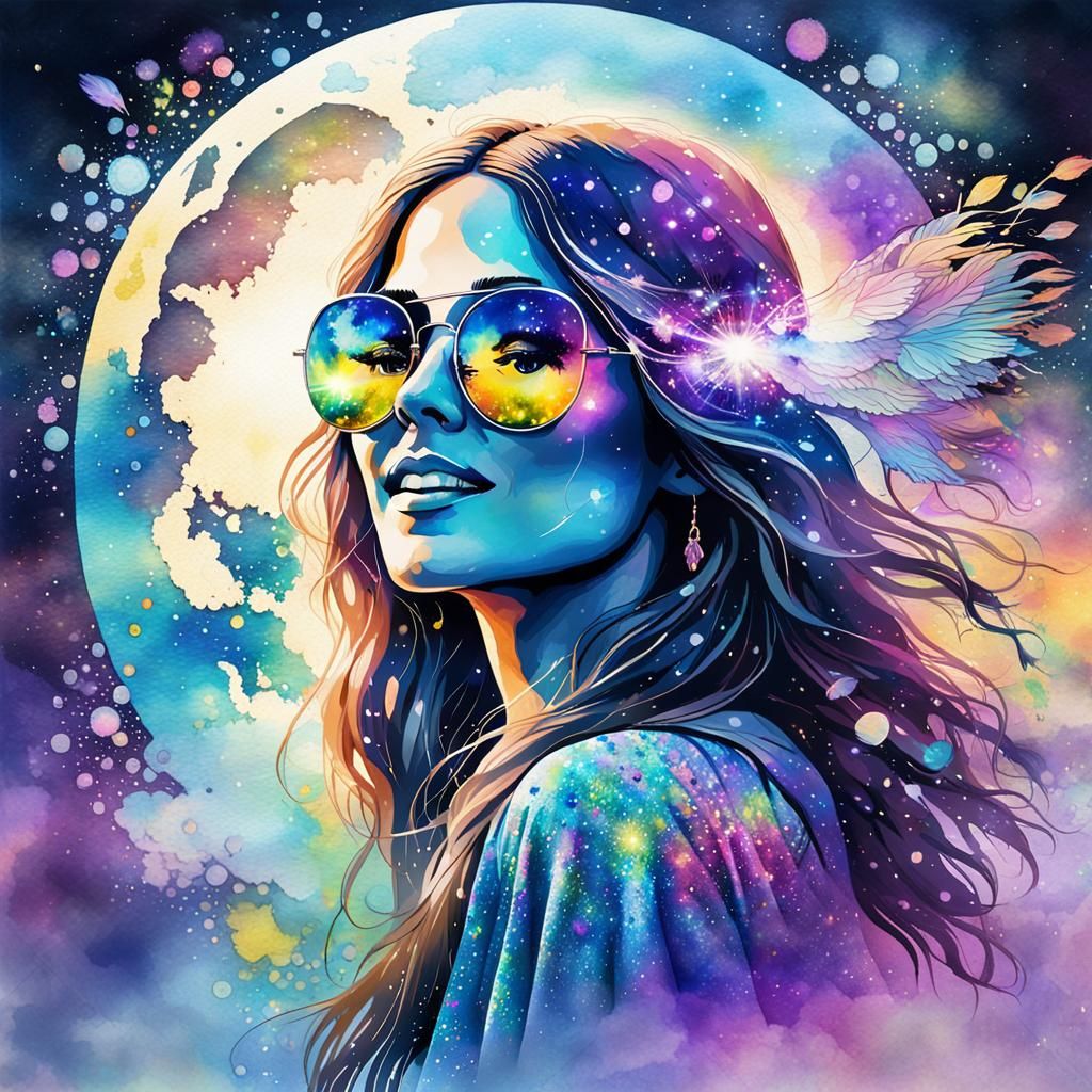 psychedelic portrait