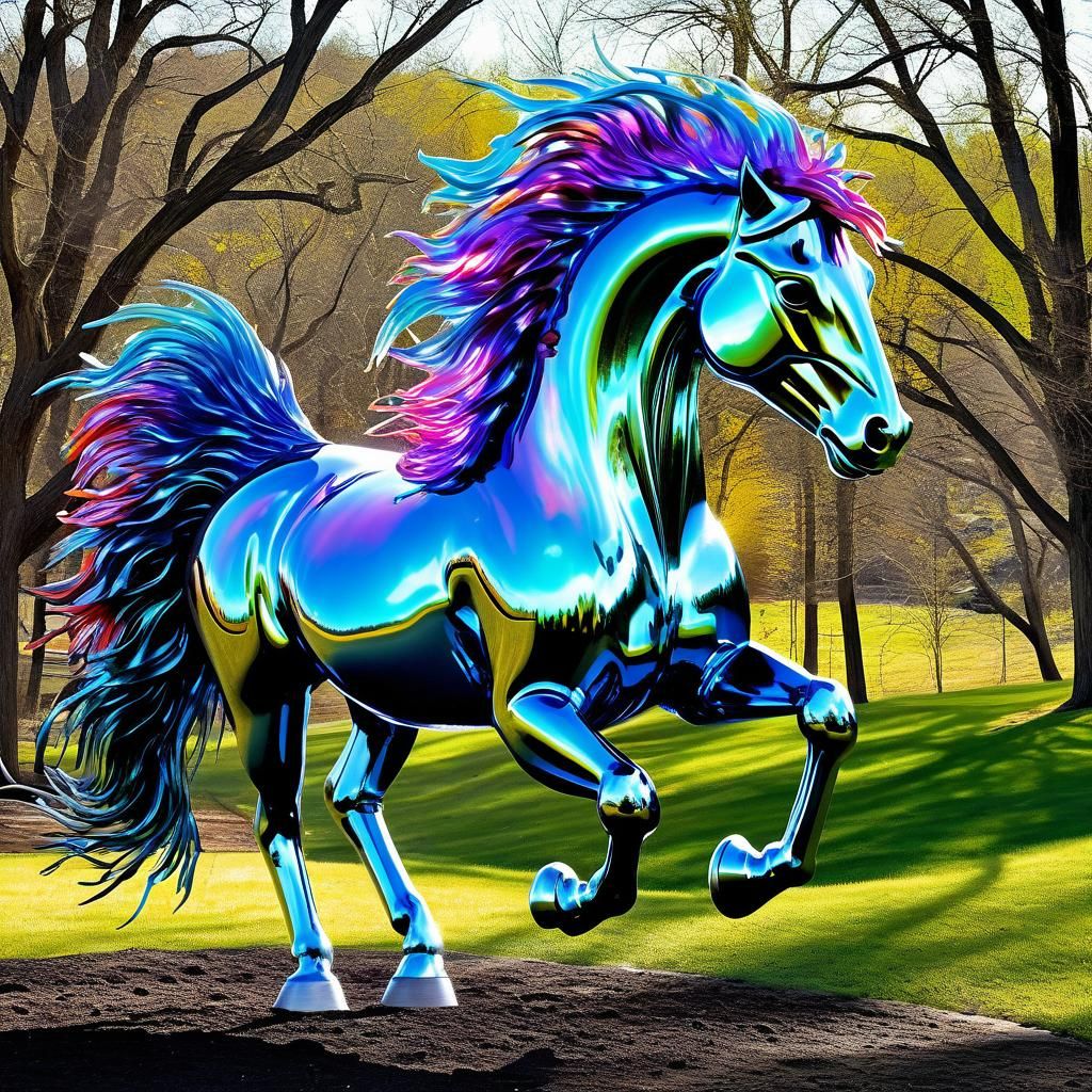 Chrome Horse: A Majestic, Otherworldly Mount
