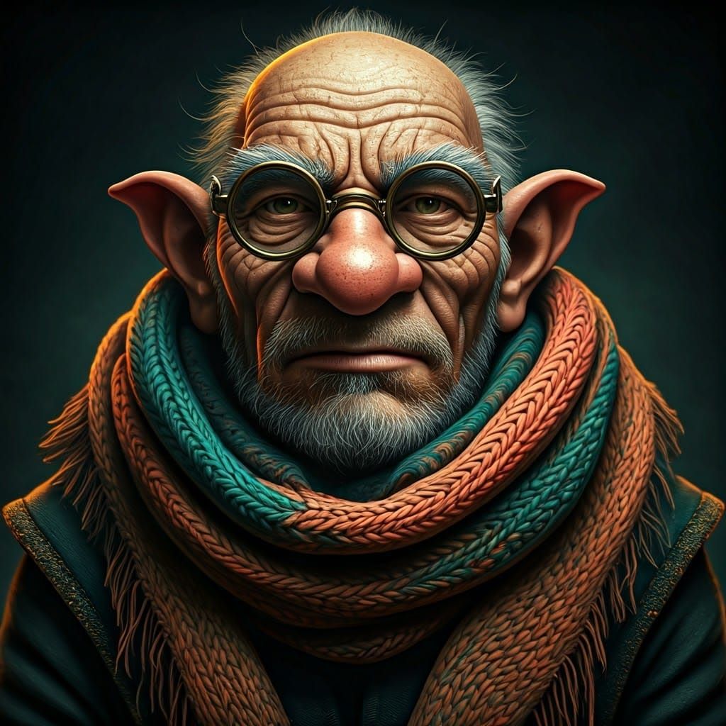 Eccentric Gnome Diviner in Intricate Clockwork Gear