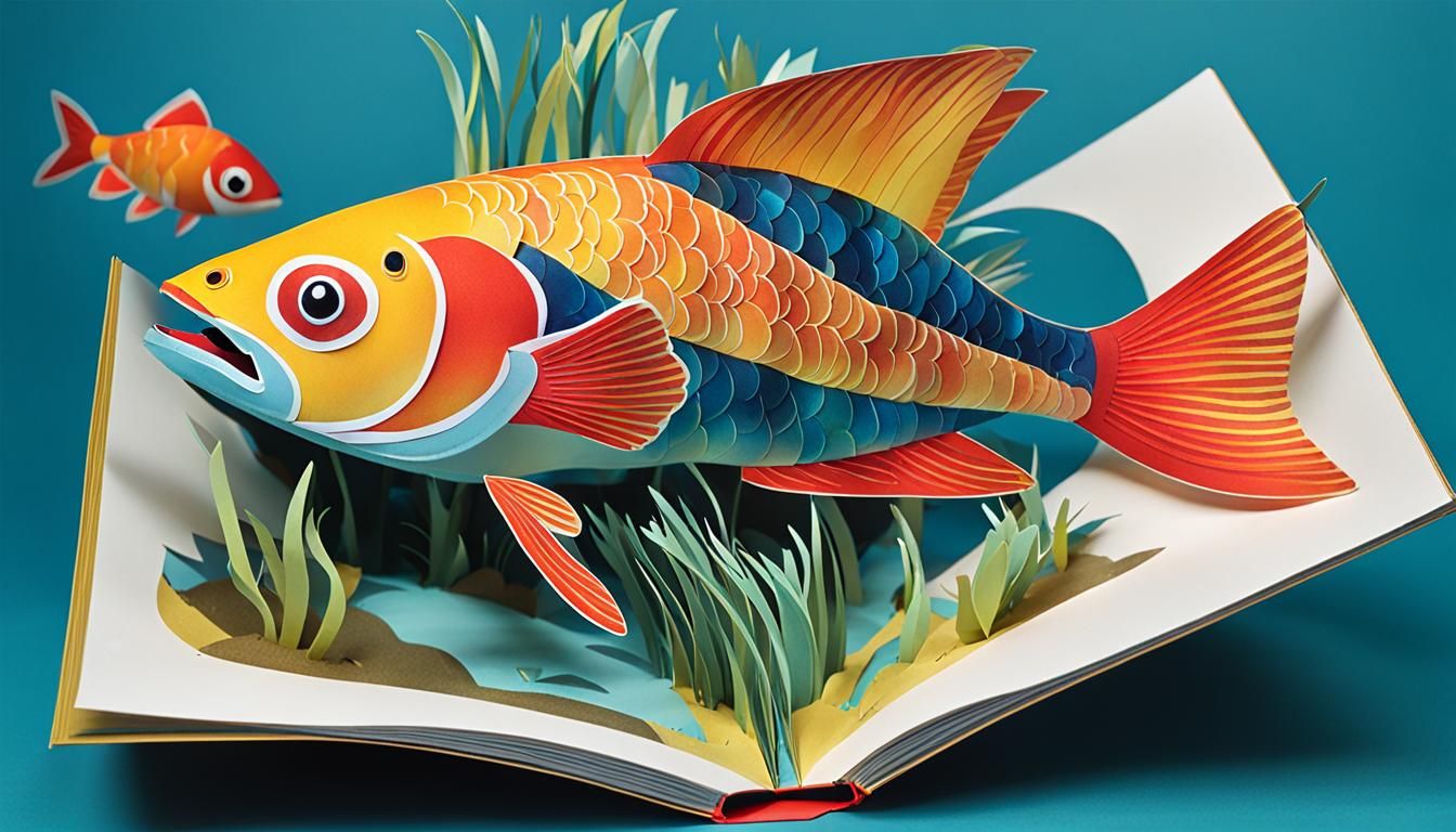 Magical Fish Learns to Walk From Pop-Up Book