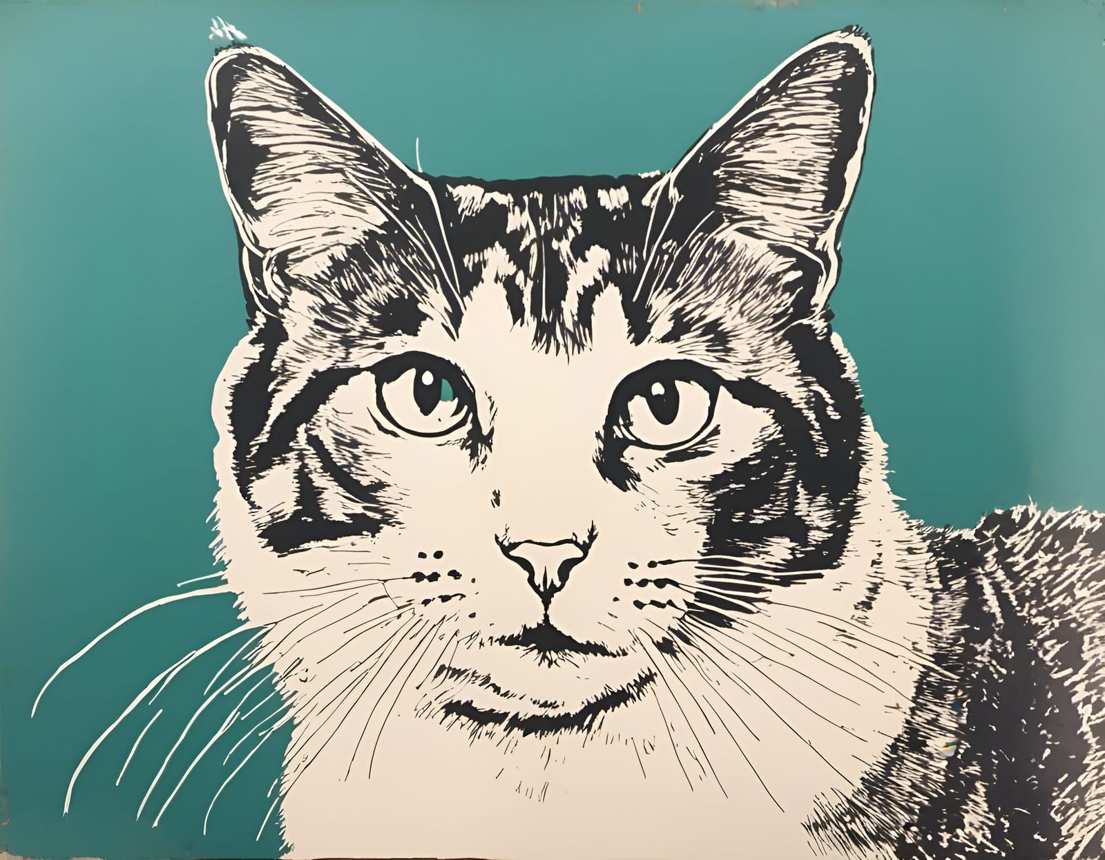 Cat Portrait in Digital Art Style