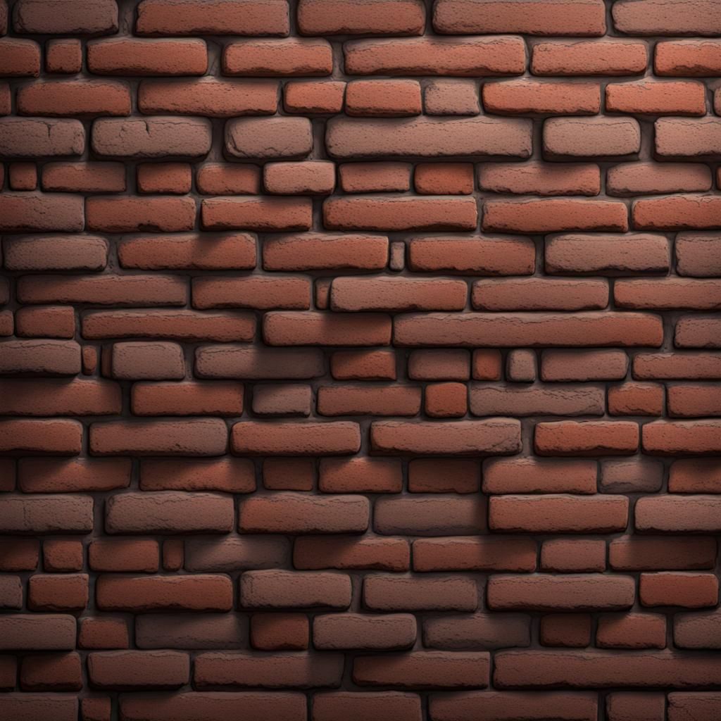 Detailed Brick Wall Matte Painting in Deep Color