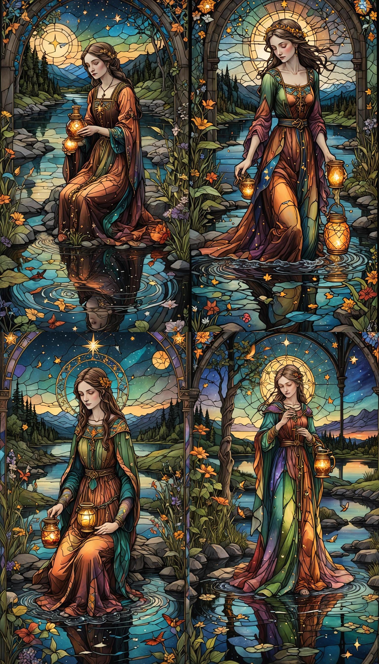 The Star Tarot: Gothic Stained Glass Fantasy