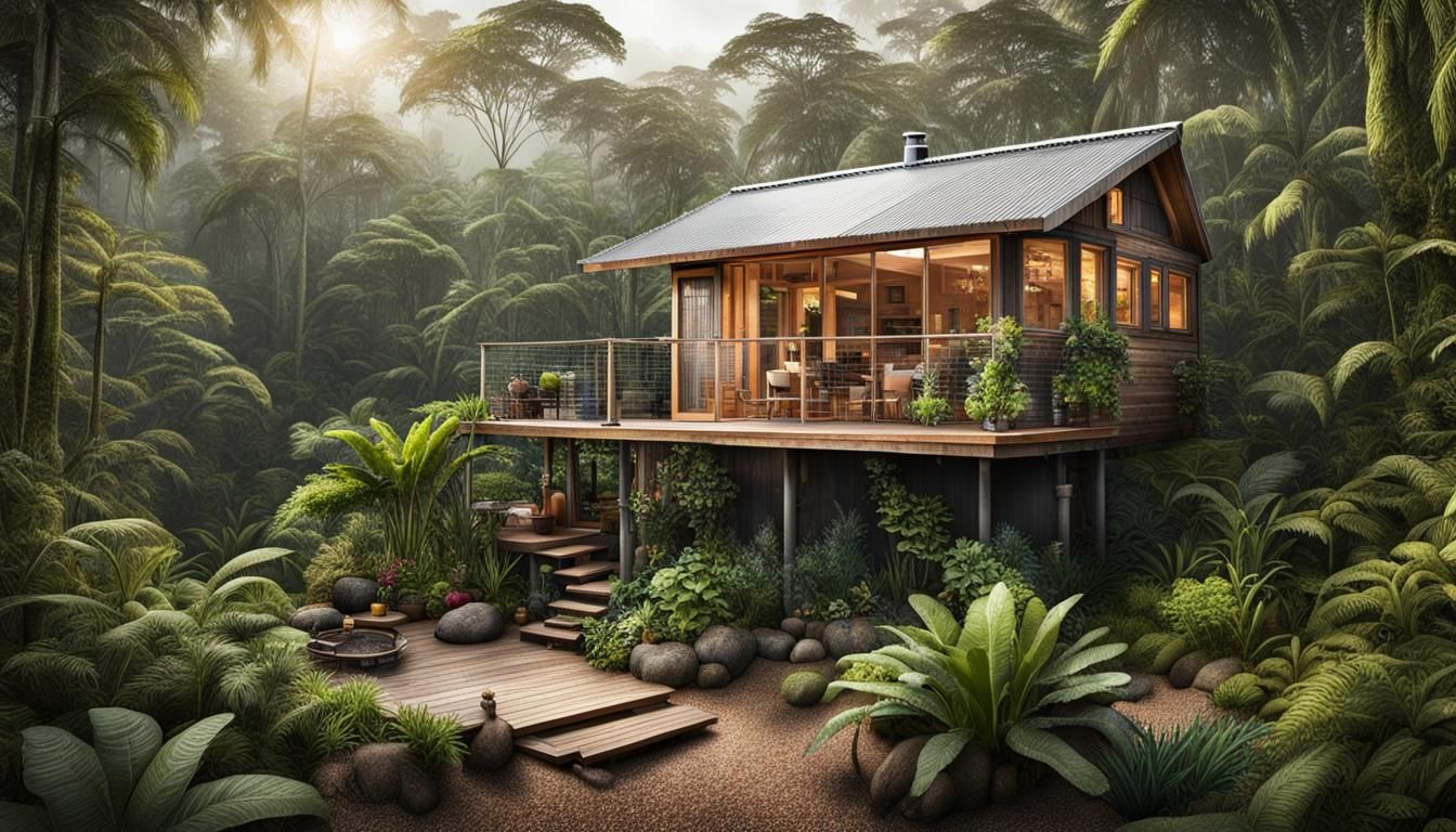 Off-Grid Cabin Retreat in Rainforest Setting