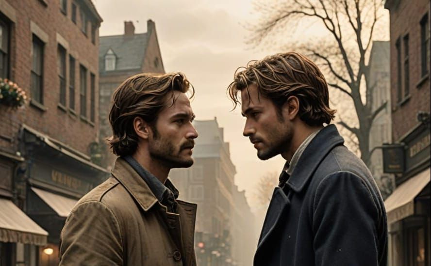 Gay Lovers' Titanic Kiss at Golden Hour