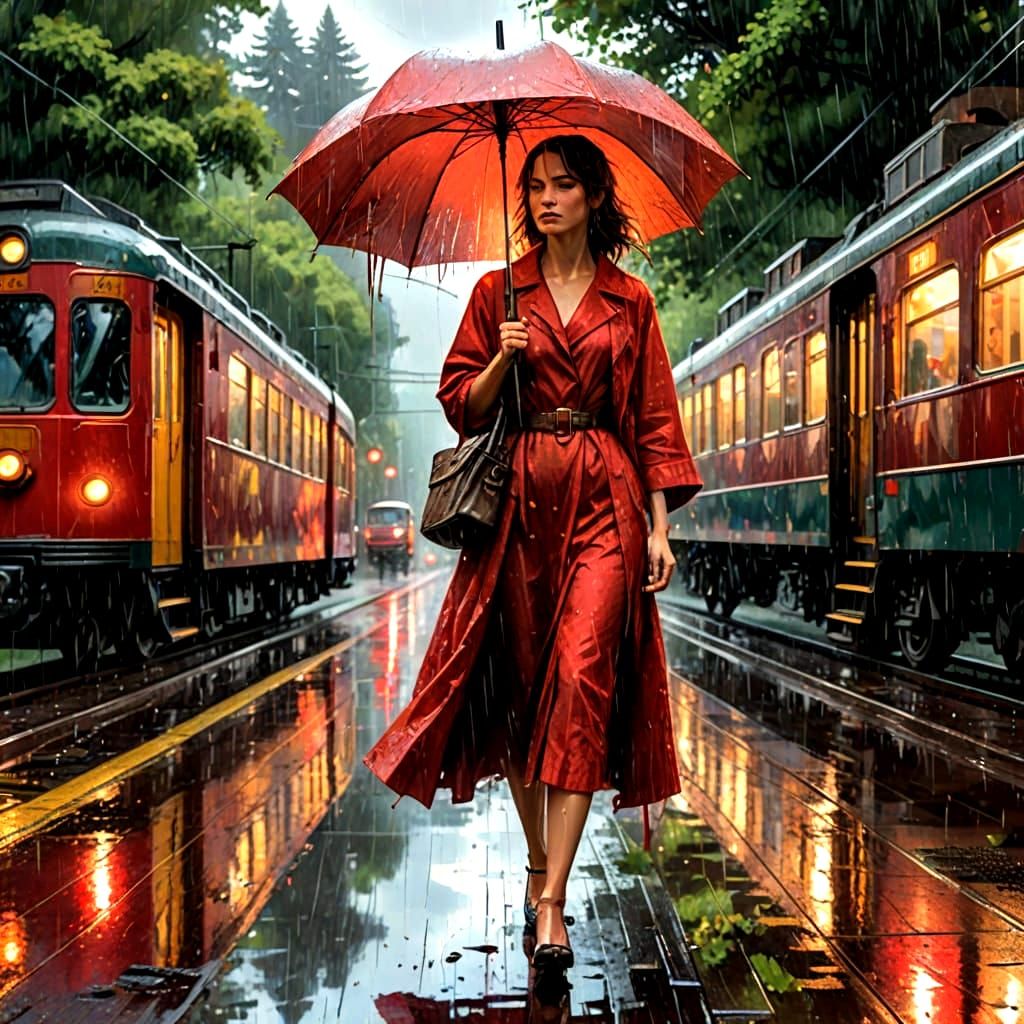 Epic Summer Rain Scene in Portland Style