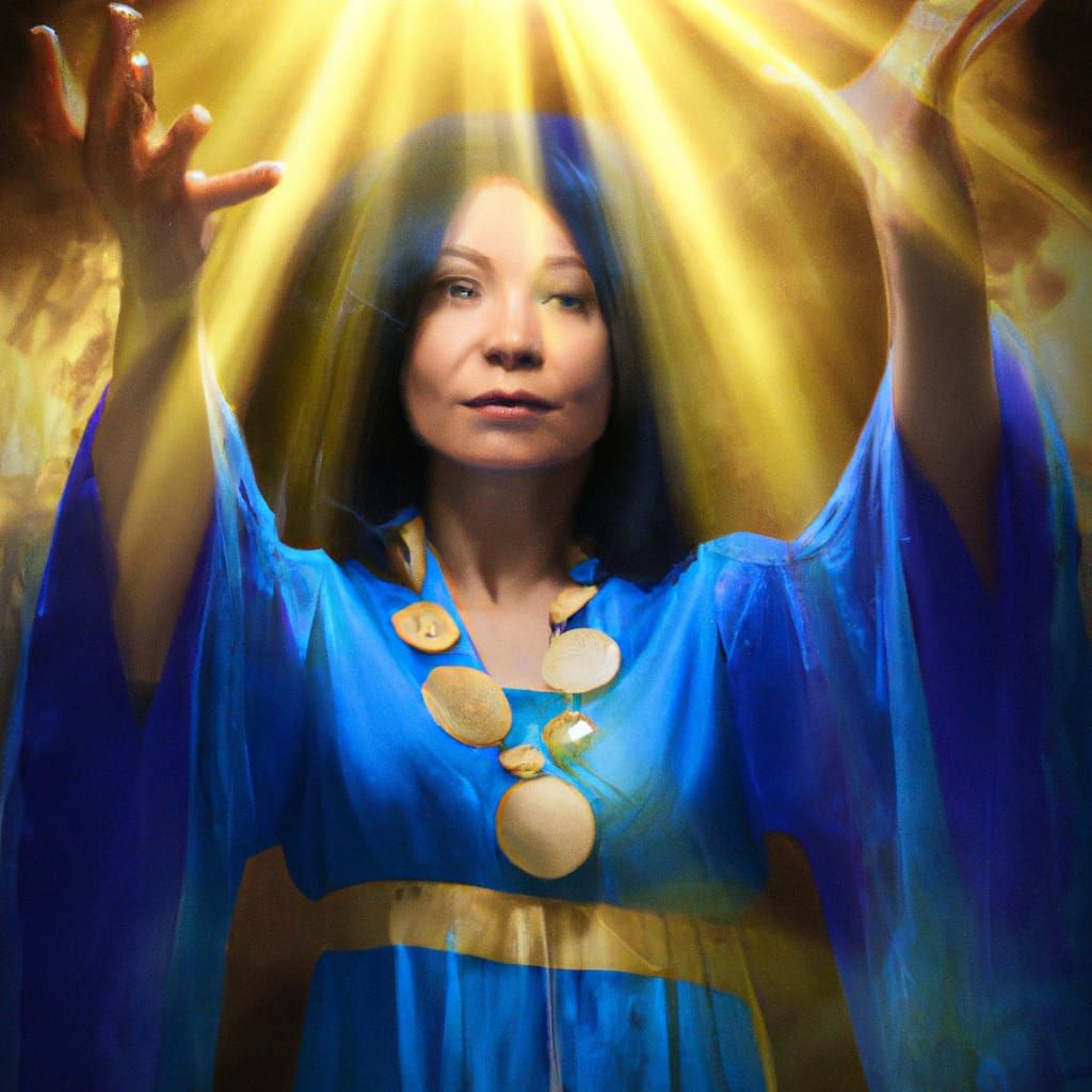 Anime Priestess Heals with Holy Light