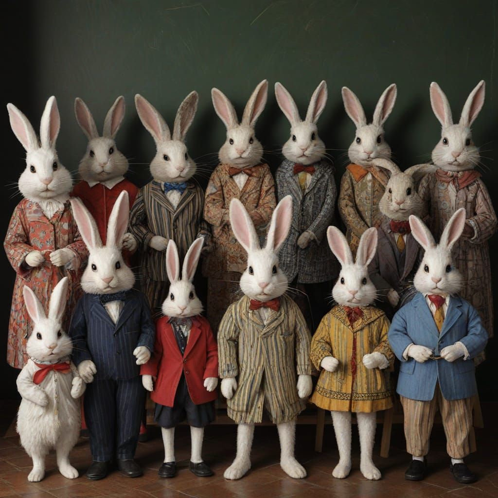 Rabbits Attend School: Art by El Greco, Ensor, Ghibli