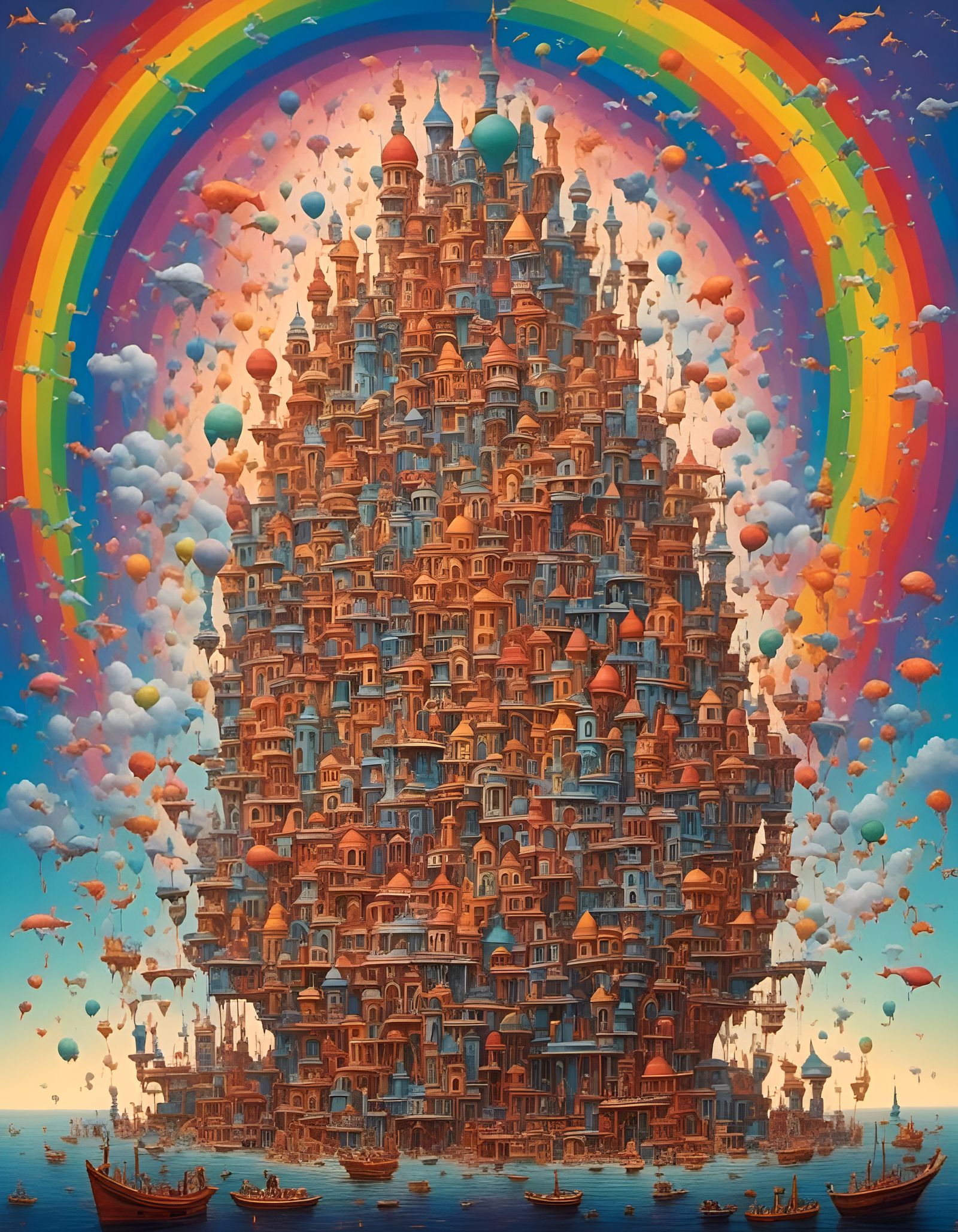 Colorful Rainbow Confetti Abstract Design