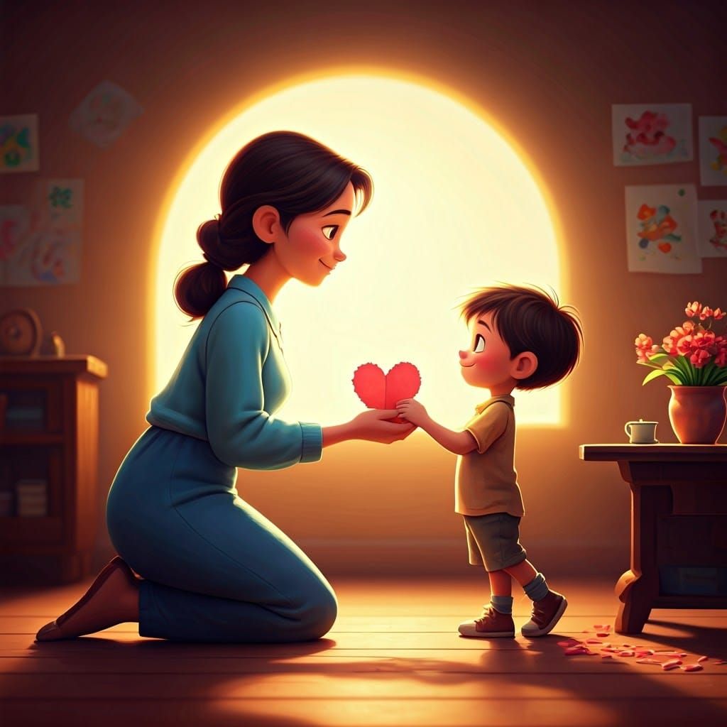 Mother's Day Love in a Warm Family Home