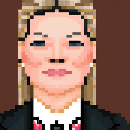Pixel Art Portrait: Nordic Female Mayor