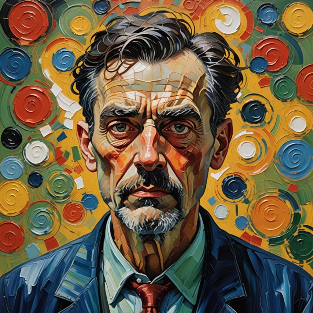 Inquiring Portrait with Expressive Brushstrokes in Neo-Impre...