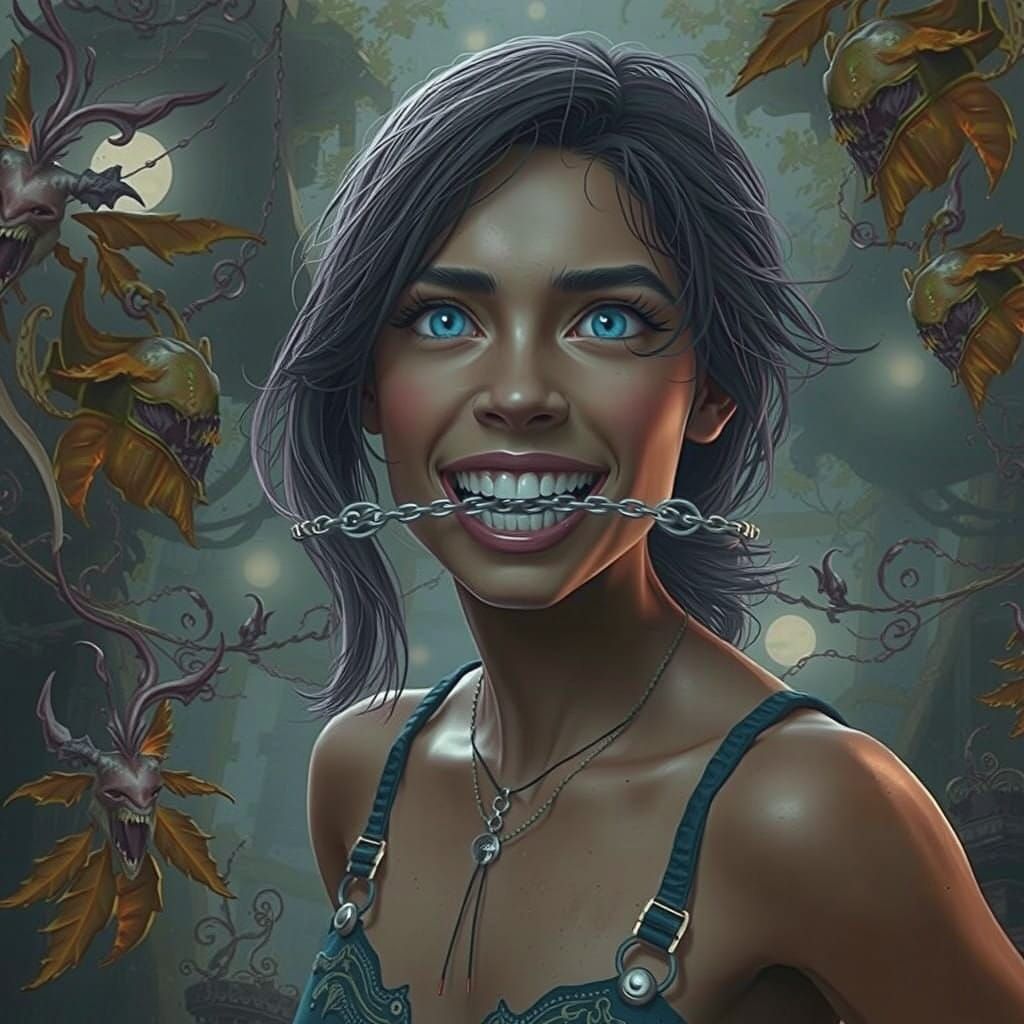 Figure Bound by Ancient, Rusted Fantasy