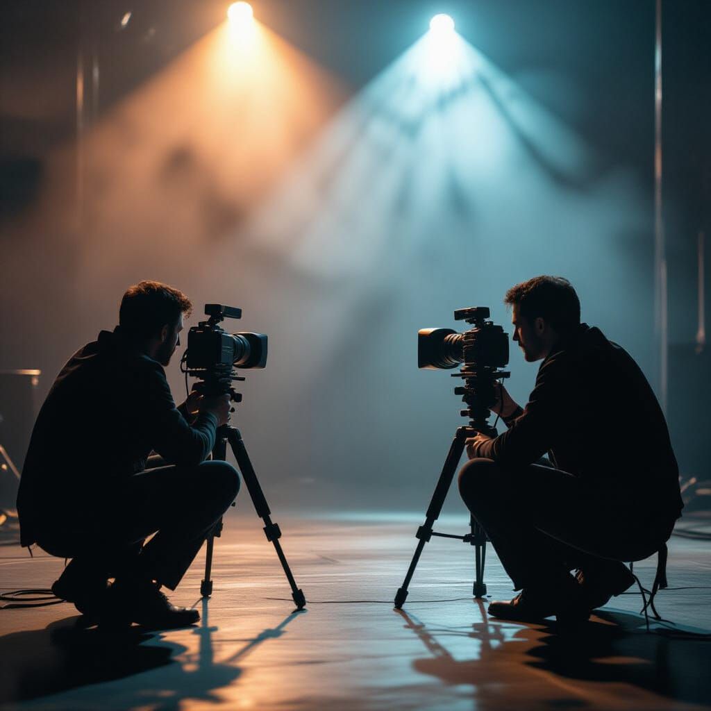 Dramatic Cinematic Scene in Film Grain Style