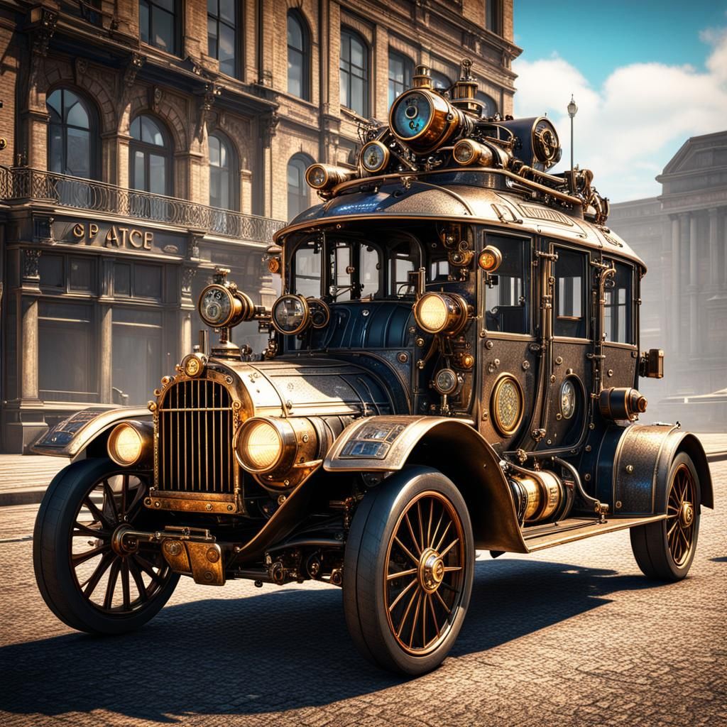 Steampunk police-car