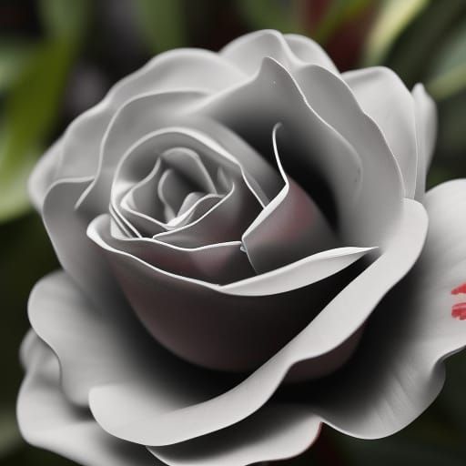 Vibrant Red Rose Exploding on Black and White