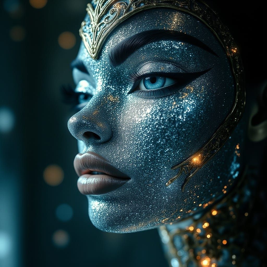 Luminous Silvering Photograph of Ancient Artifact