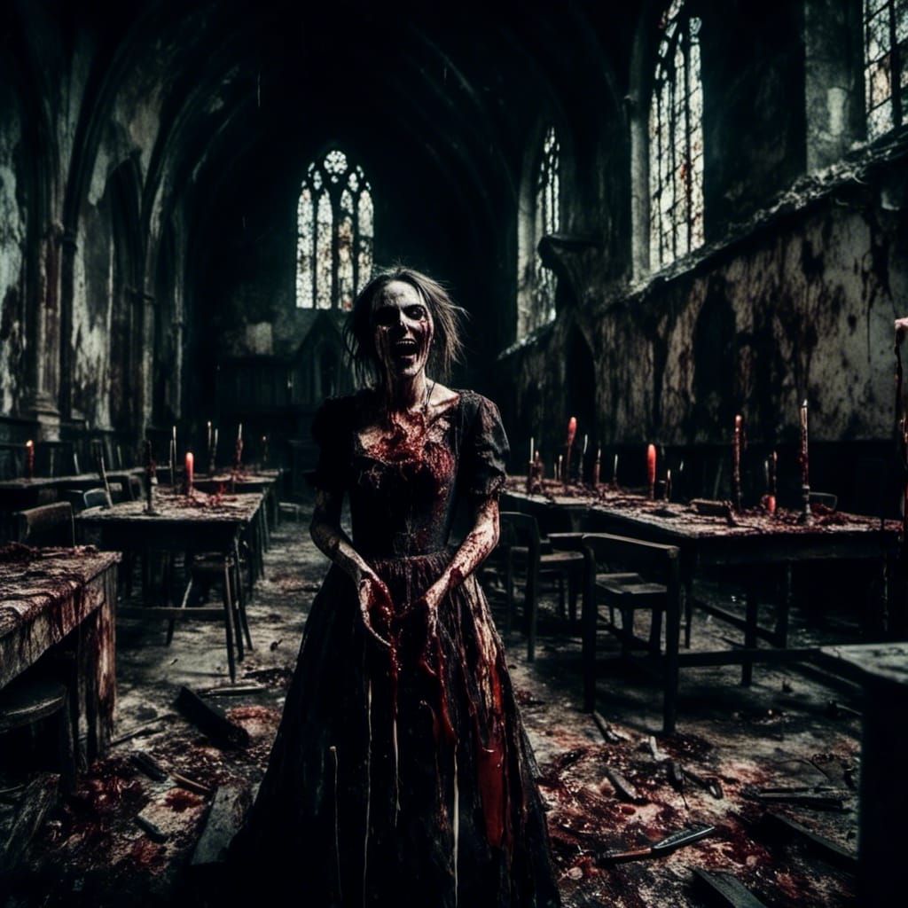 Dark Horror: Evil Mary Magdalene in Church