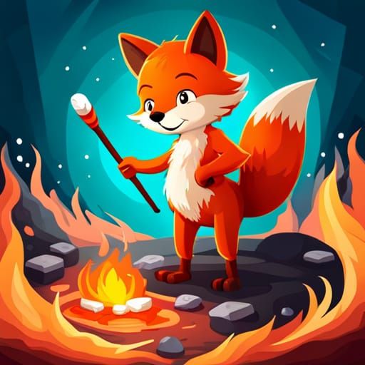 Roasting a Marshmallow over a Lava Pool