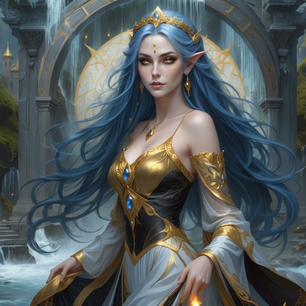 Elegant Demon Queen in Dark Fantasy Style