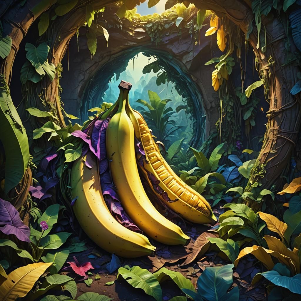 Giant Banana Cave: Fantasy Concept Art