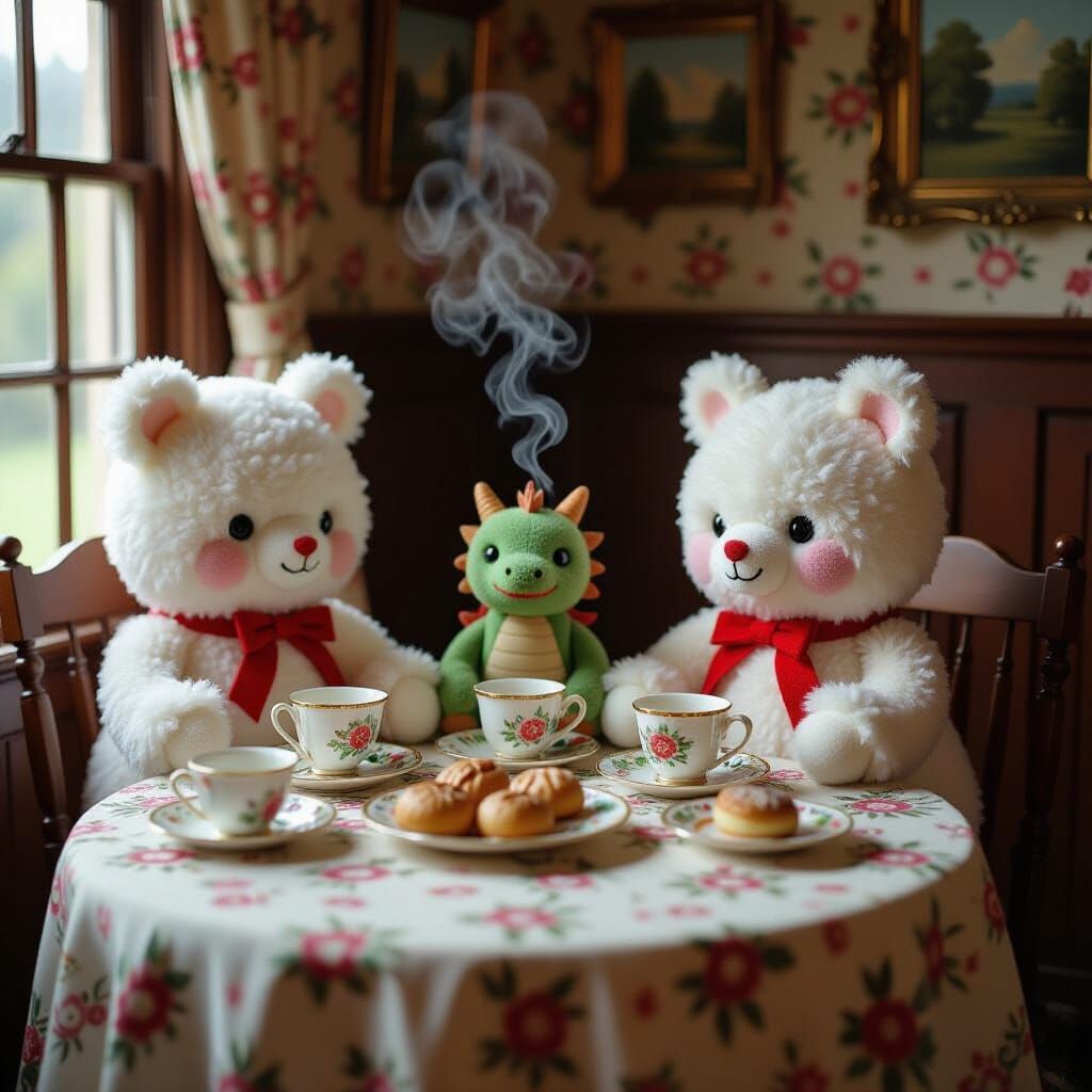 Charming Sock Puppets Have Tea in Medieval England