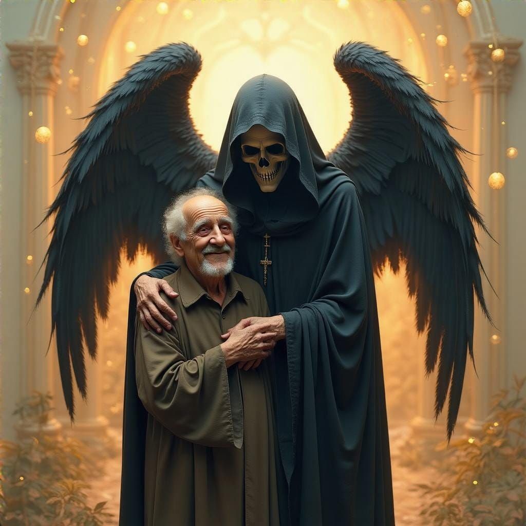 The Angel of Death Collects a Gentle Soul in a Dreamlike Atm...