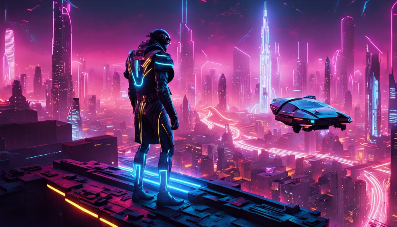 Cyberpunk Time Traveler Leaps Between Worlds