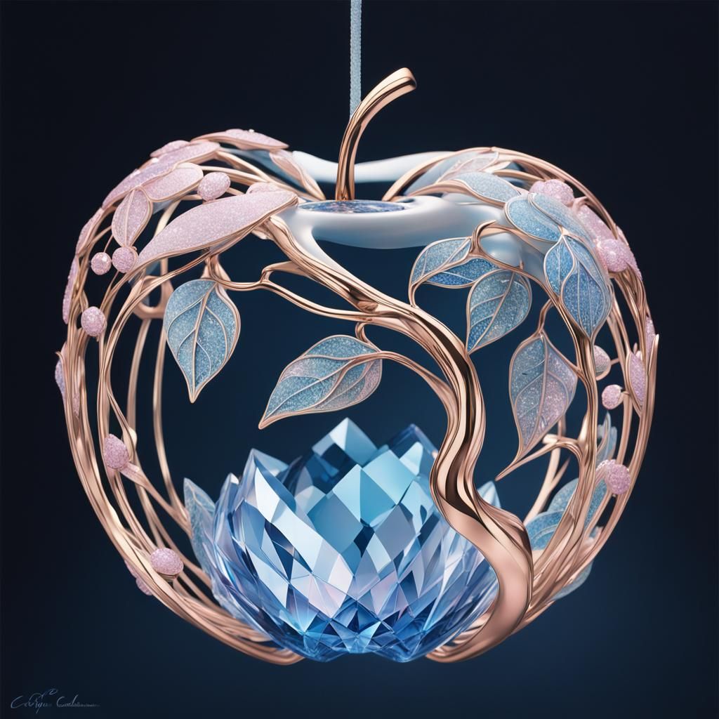 Ethereal Crystal Apple in Dreamy Foliage