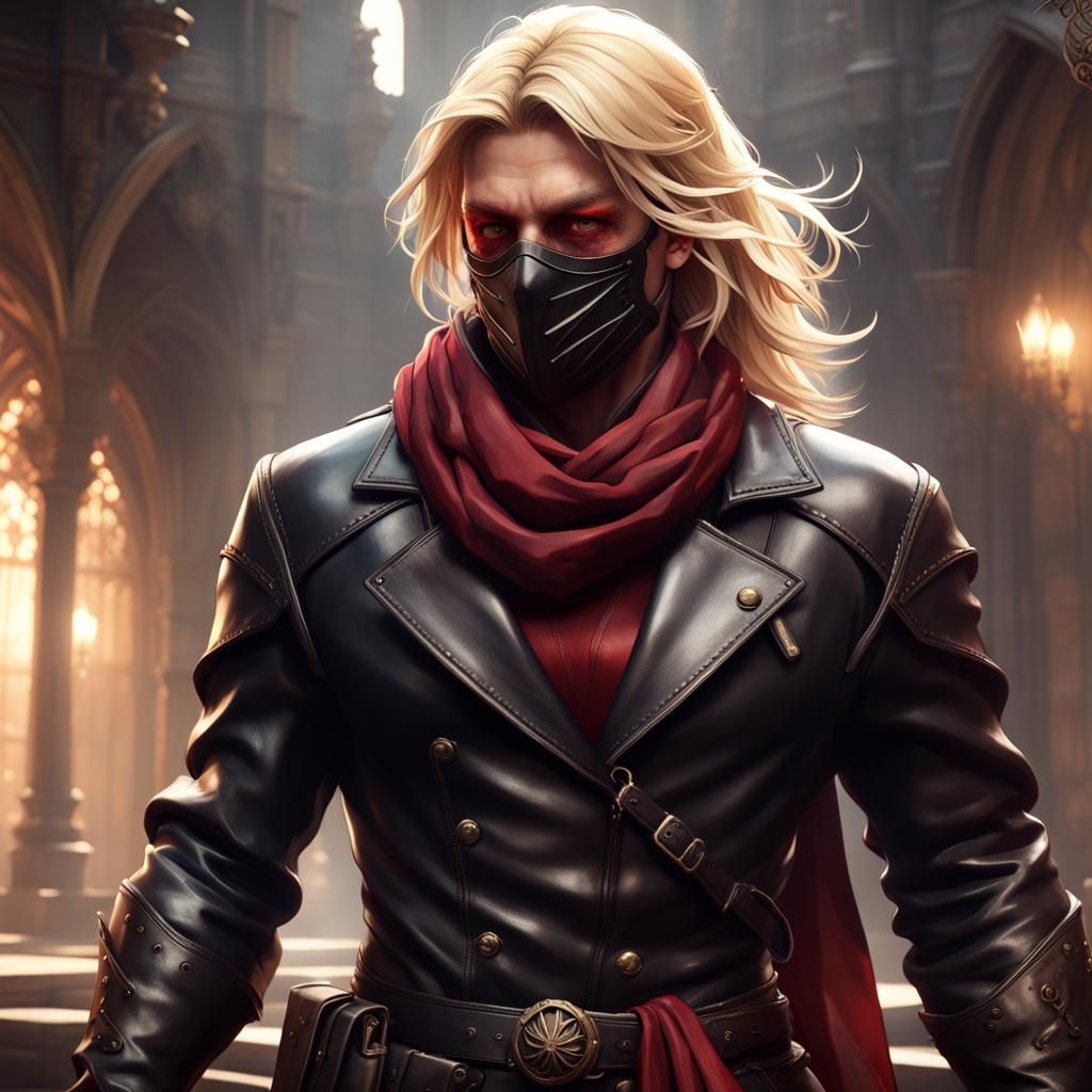 Fantasy Thief in Dark Leather Suit, Masterpiece in Unreal En...