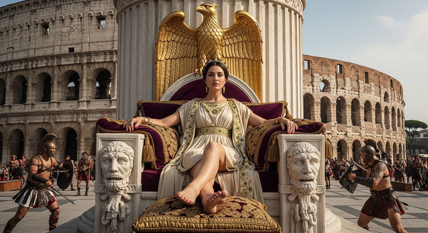 Empress Messalina Watching Gladiators in the Colosseum