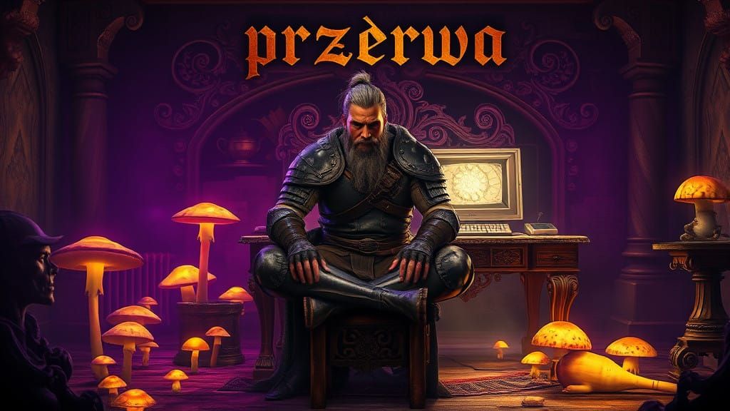 Mystical Warrior in Ancient Realm