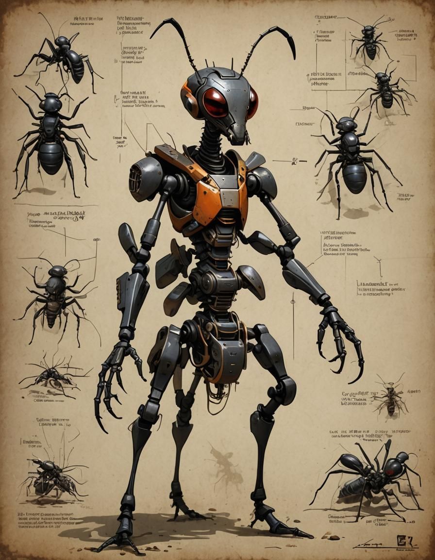 Humanoid Ant Engineer Concept Art
