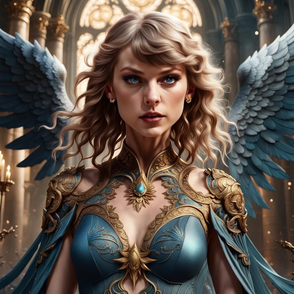 Angelic Seraphim in Detailed Matte Painting