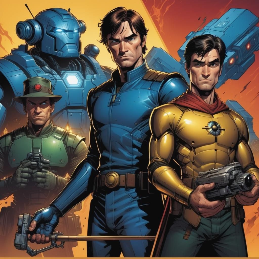 Damon and the Doopbots Comic Book Art