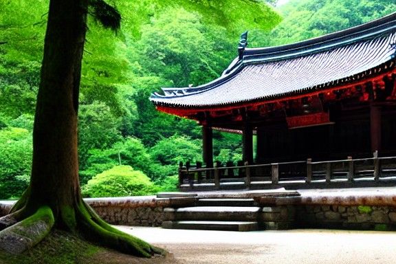 Grand Forest Temple in Summer