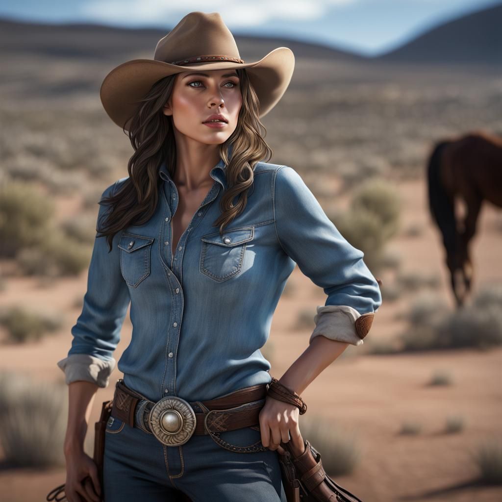 Brunette Cowgirl