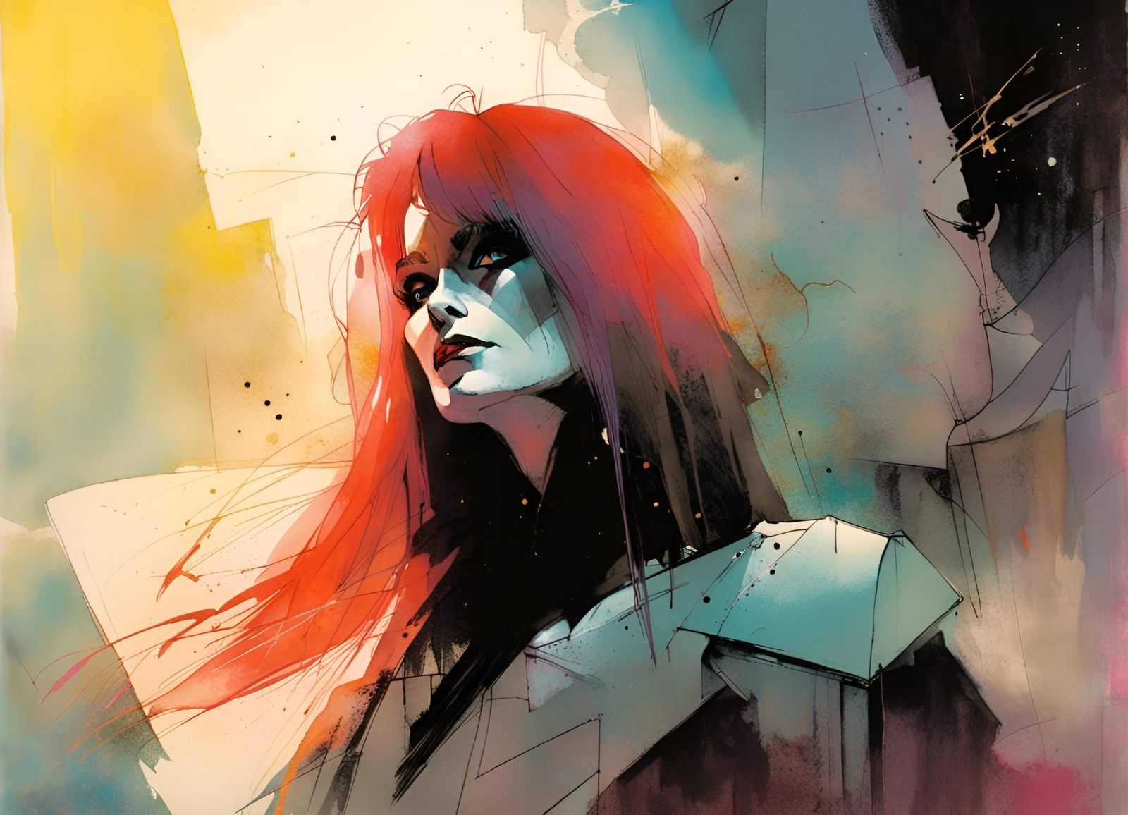 Comic Book Portrait in Sienkiewicz Style