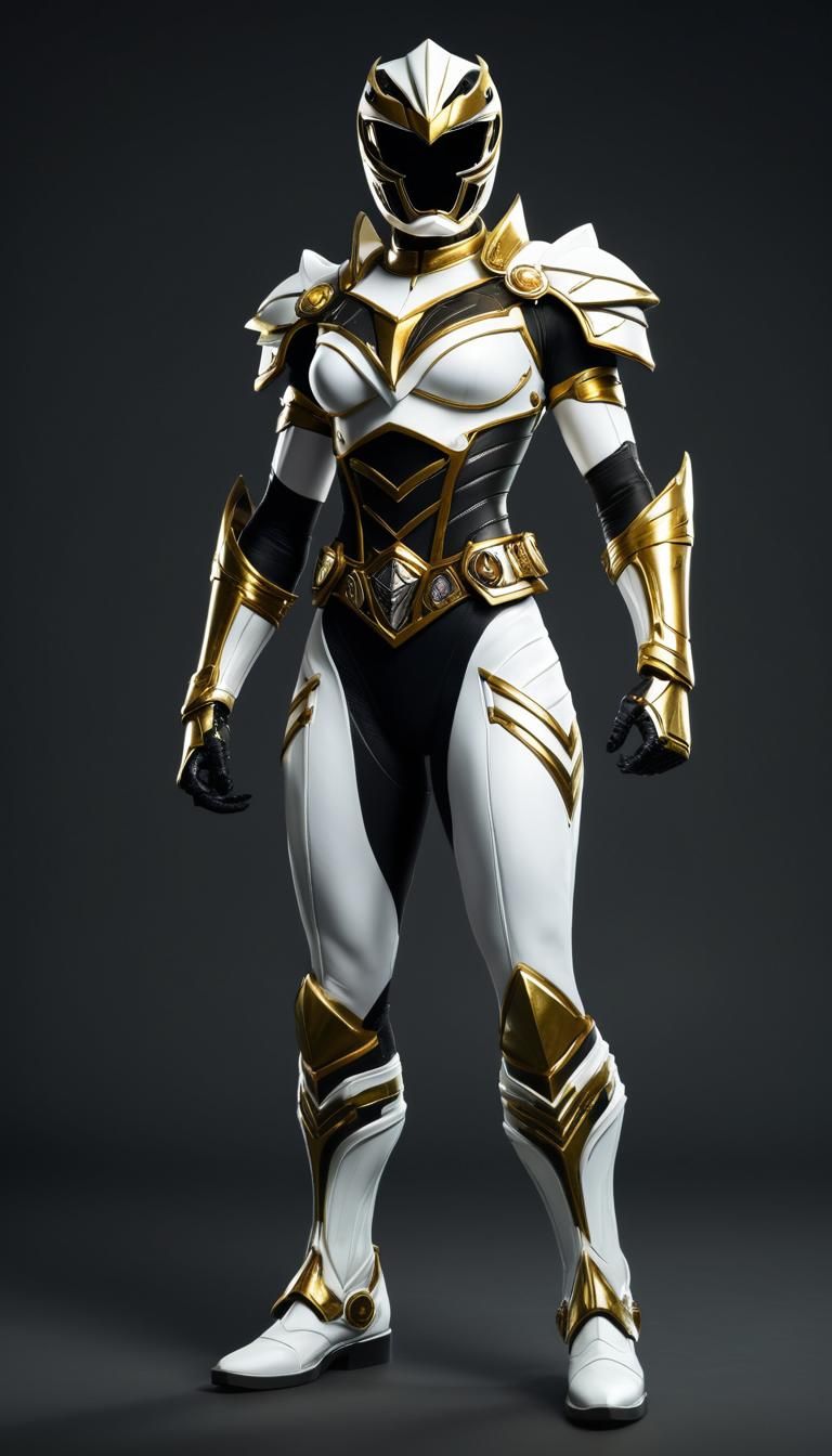 Evil Female Power Ranger in Horror Style