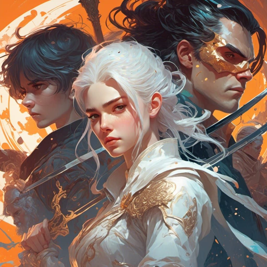 Fantasy School Teens Sword Fight: Artstation Concept Art